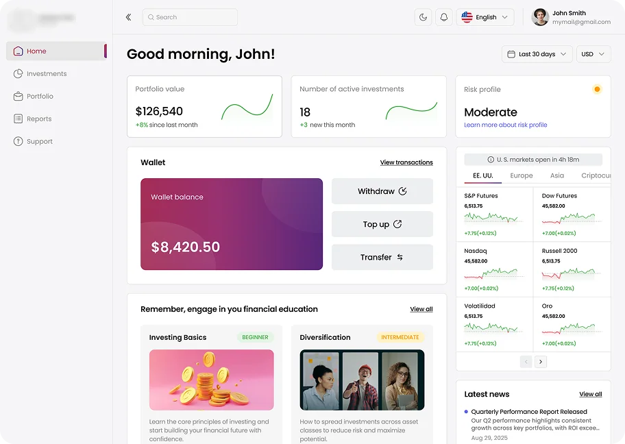 Main Dashboard